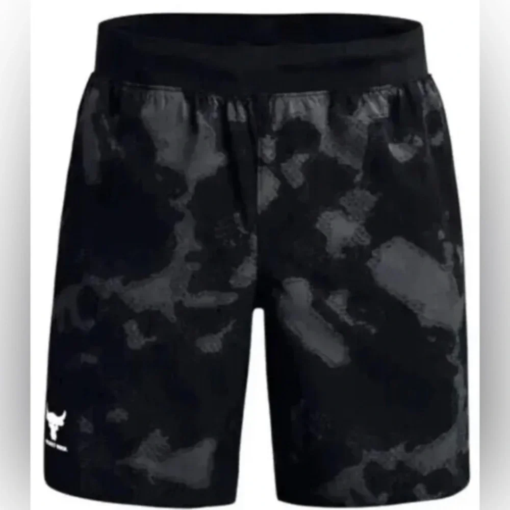 Under Armour Men's Project Rock Woven Printed Shorts Size New